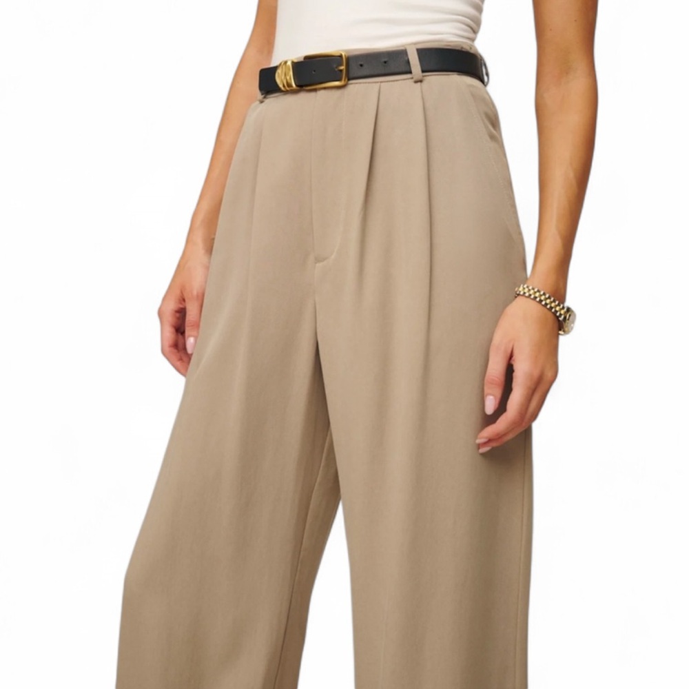 Reformation Mason Pant in Khaki - Size 4